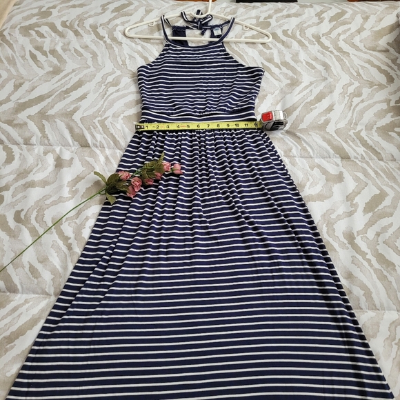 Xs - Old Navy - Maxi striped dress Navy blue white - Picture 11 of 14